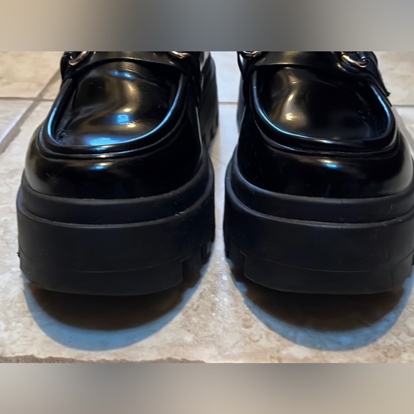 ASOS glossy chunky loafers in black. - Picture 8 of 10